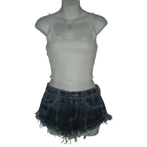 Carmar Shorts LF Bleached Short Festival ALT e-girl Grunge Booty Cut Off Dukes